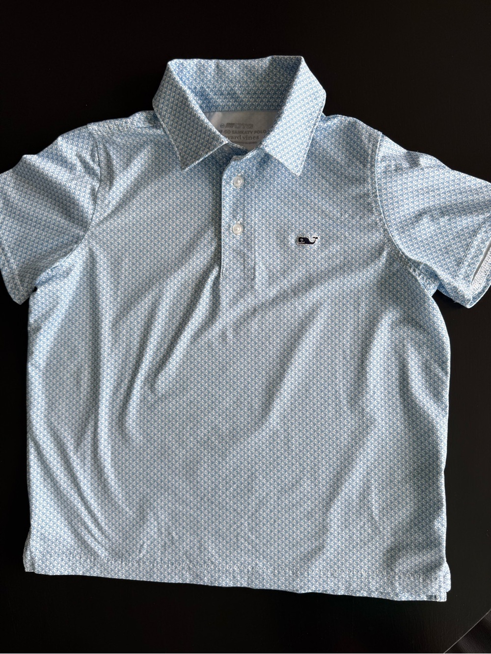 Vineyard Vines Light Blue Micro-Pattern Polo